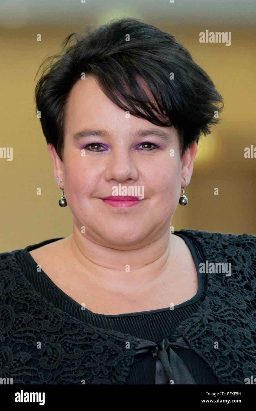 The Dutch Minister of Agriculture, Sharon Dijksma, attends the organic food fair 'BioFach 2015' in Nuremberg, Germany, 11 Februray 2015. Dijksma has spoken out against the planned revision of the EU organic food regulation together with representatives of the organic food industry. The leading fair of organic food runs from 11 until 14 February 2015. PHOTO: DANIEL KARMANN/dpa Stock Photo