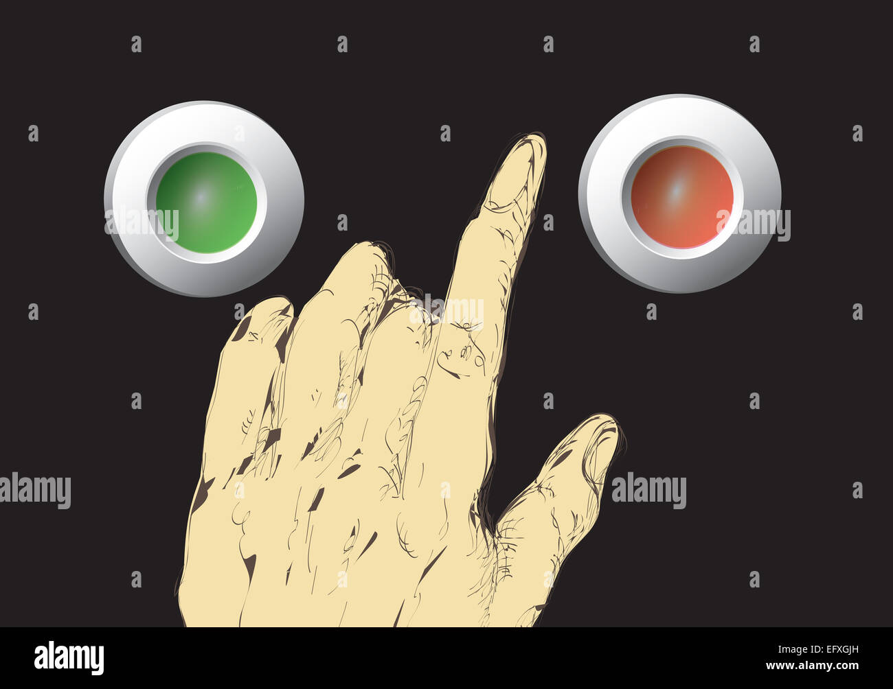 Push the Button Stock Photo Alamy