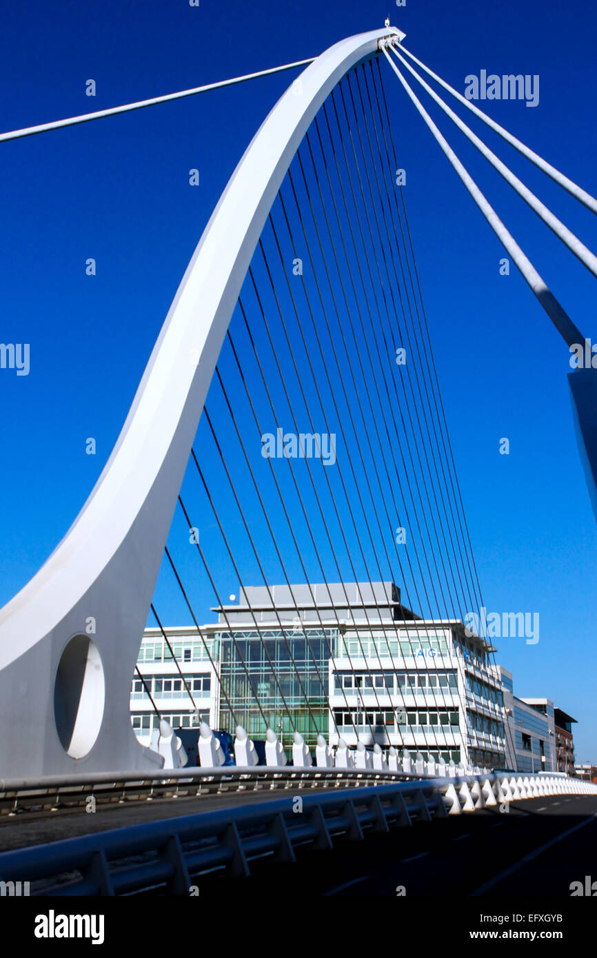 Samuel Beckett Bridge. Stock Photo