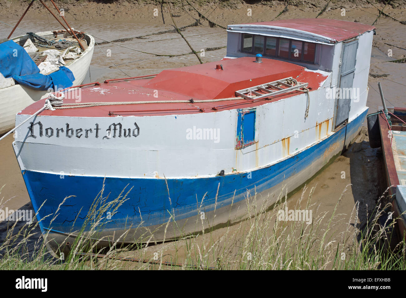 Houseboat, river Deben, Felixstowe Ferry, Suffolk, UK Stock Photo Alamy