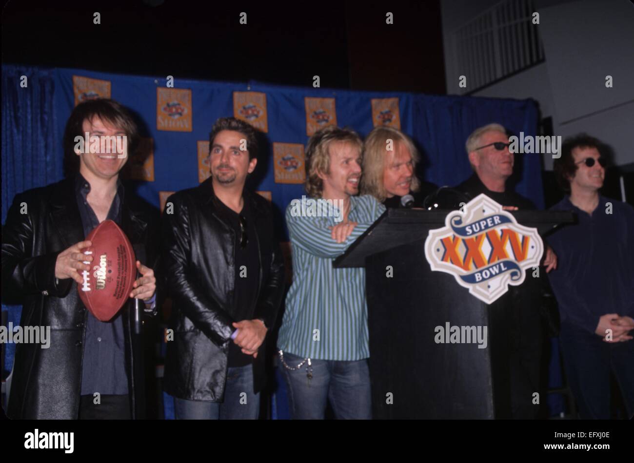 STYX Rock Band at Superbowl XXXV pregame show in Tampa Bay Florida 2001.31420jbb. © John Barrett/Globe Photos/ZUMA Wire/Alamy Live News Stock Photo