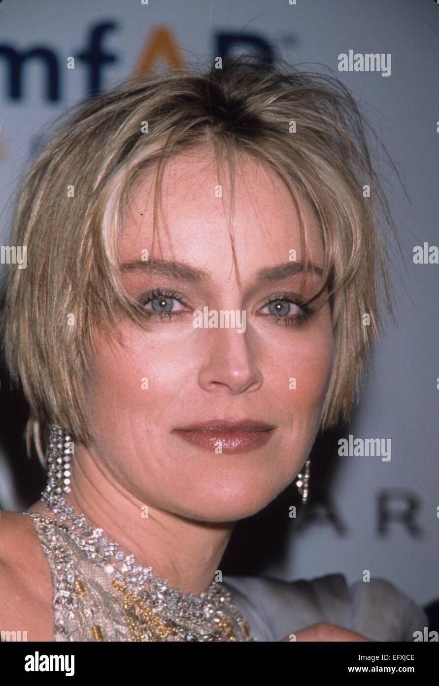 SHARON STONE at amfar's seasons of hope AIDS benefit at Roseland