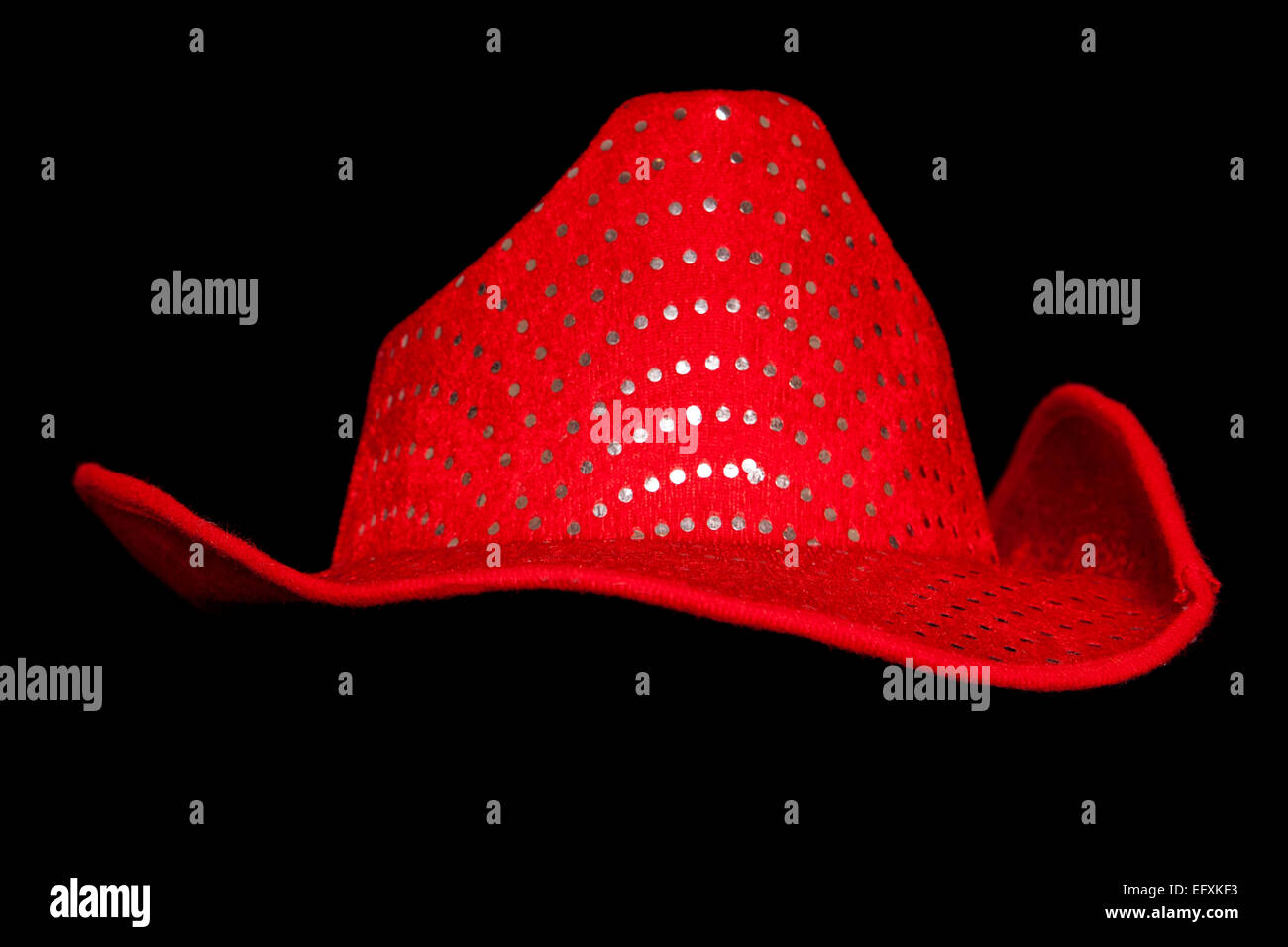 red cowboy hat studio cutout Stock Photo - Alamy