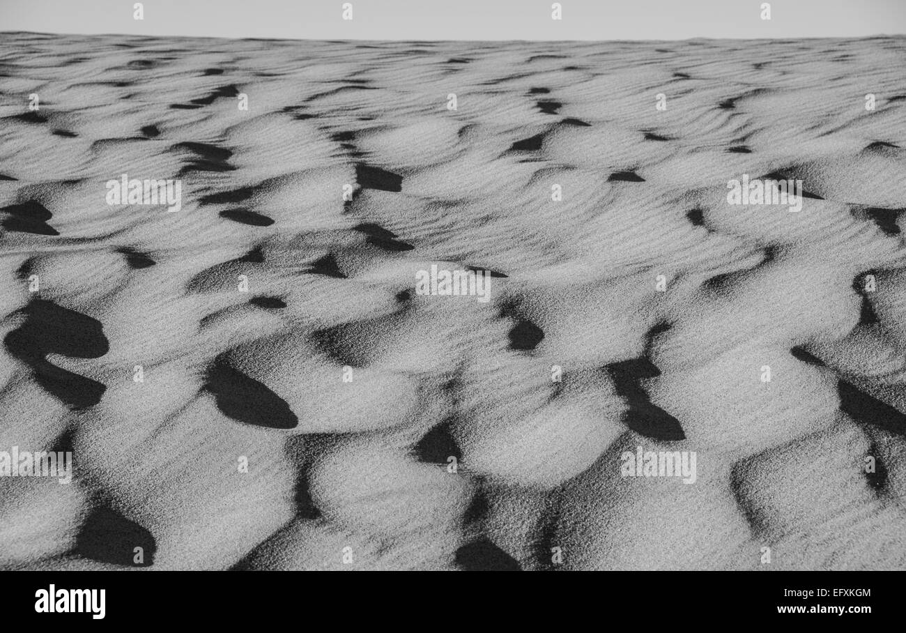 footsteps through the desert Stock Photo