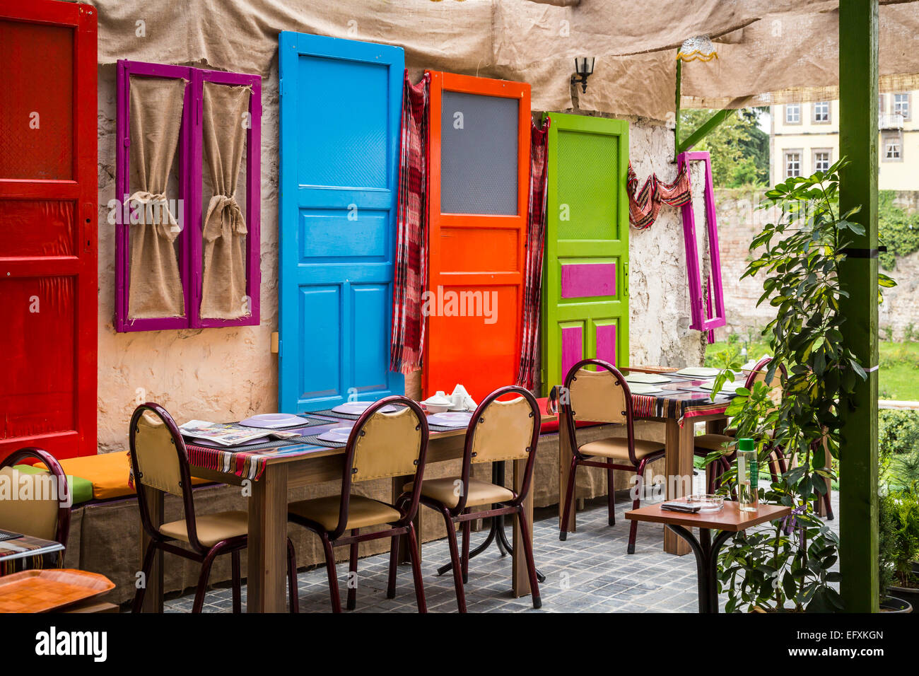 Colorful restaurant tables hi res stock photography and images Alamy