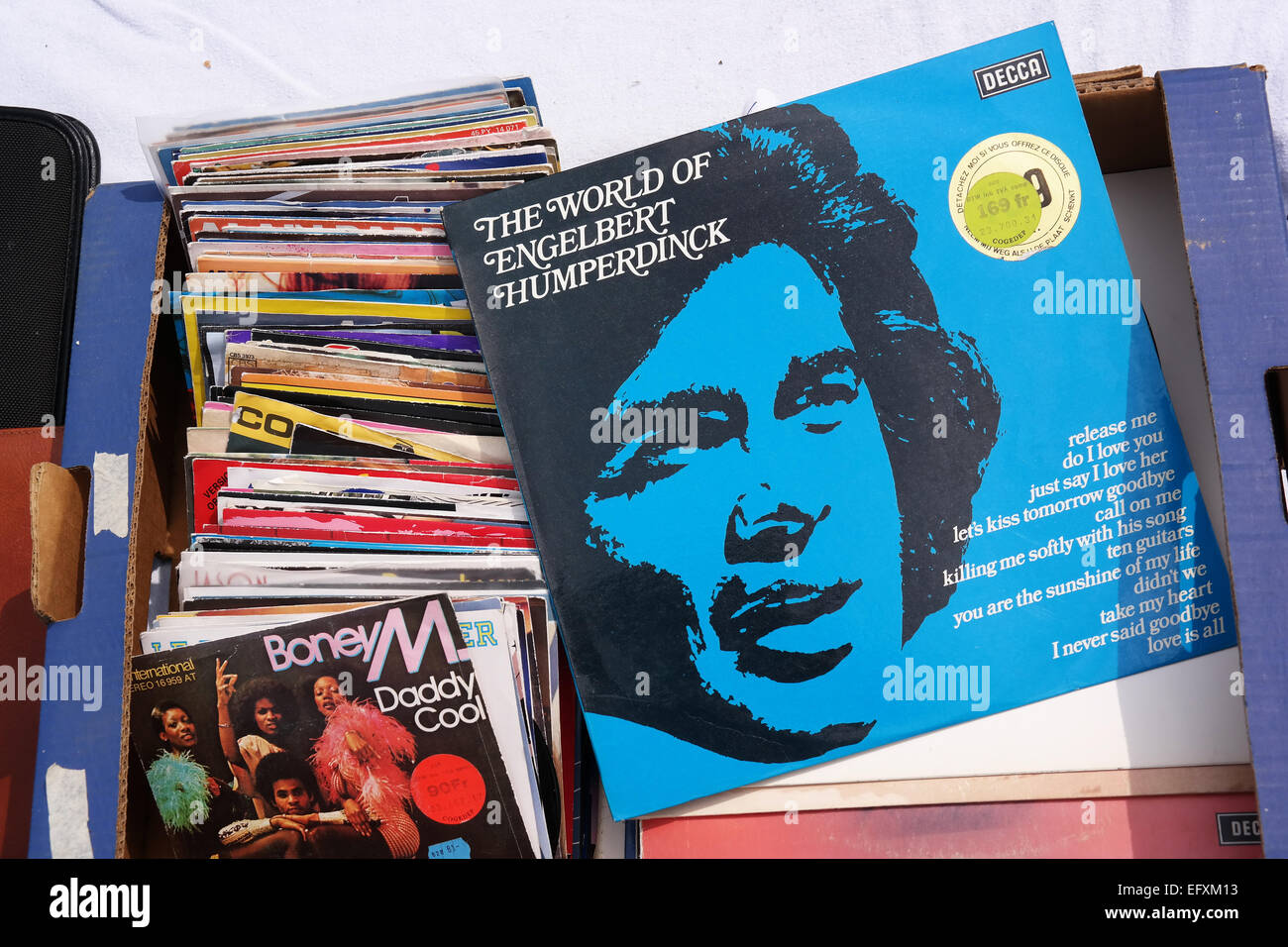 BELGIUM - JULY 2014: LP record of pop singer Engelbert Humperdinck on a flea market Stock Photo