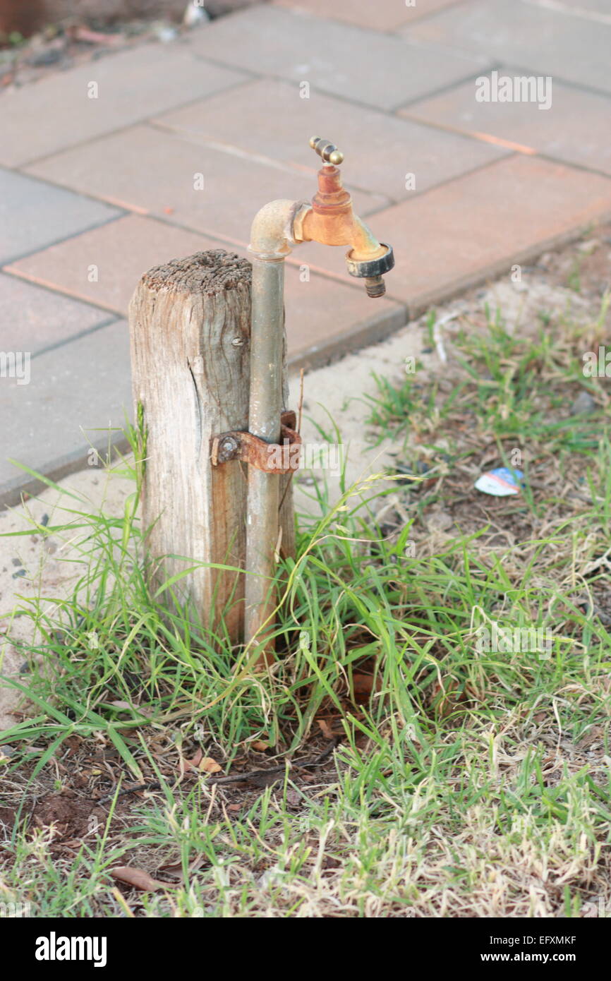 Rustic Water Tap Stock Photo Alamy