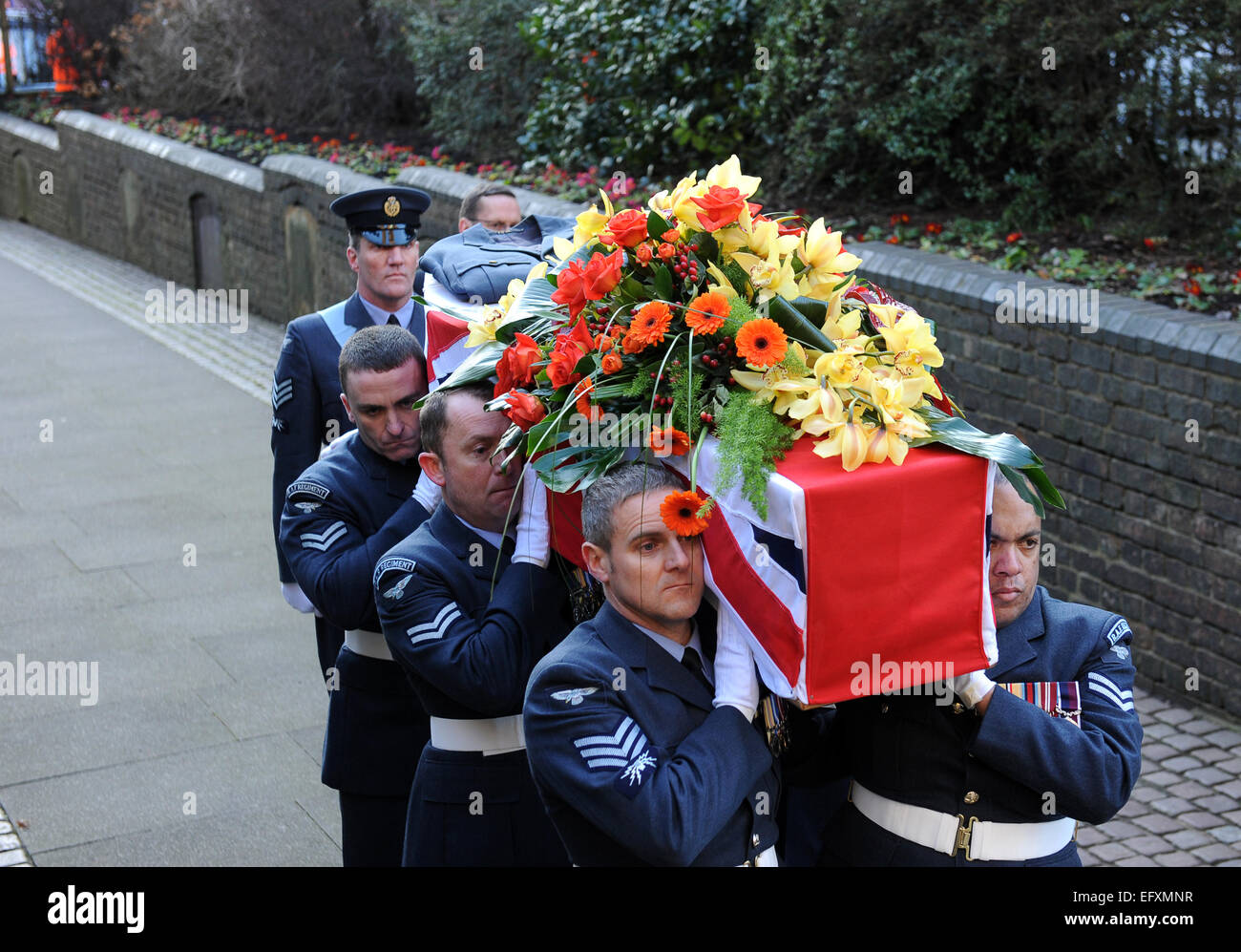 Funeral coffin flowers bearers hires stock photography and images Alamy