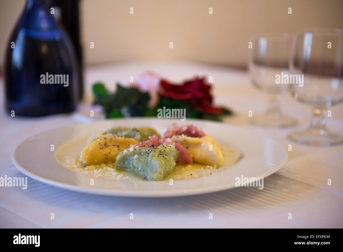 Ravioli for lunch Stock Photo