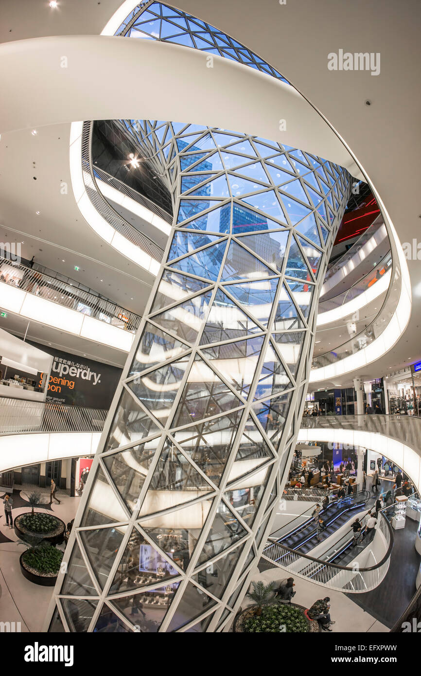 MyZeil Shopping Mall , Modern Architecture, Frankfurt, Hessen, Germany Stock Photo