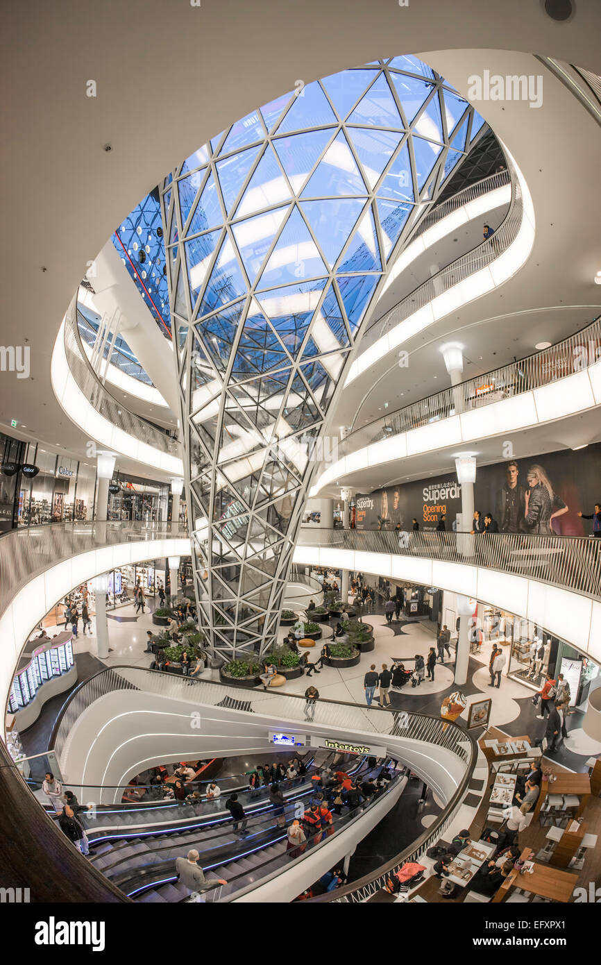 MyZeil Shopping Mall , Modern Architecture, Frankfurt, Hessen, Germany Stock Photo