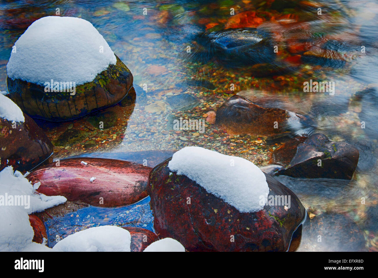 Winter Mountain River Landscape Stock Photo - Alamy
