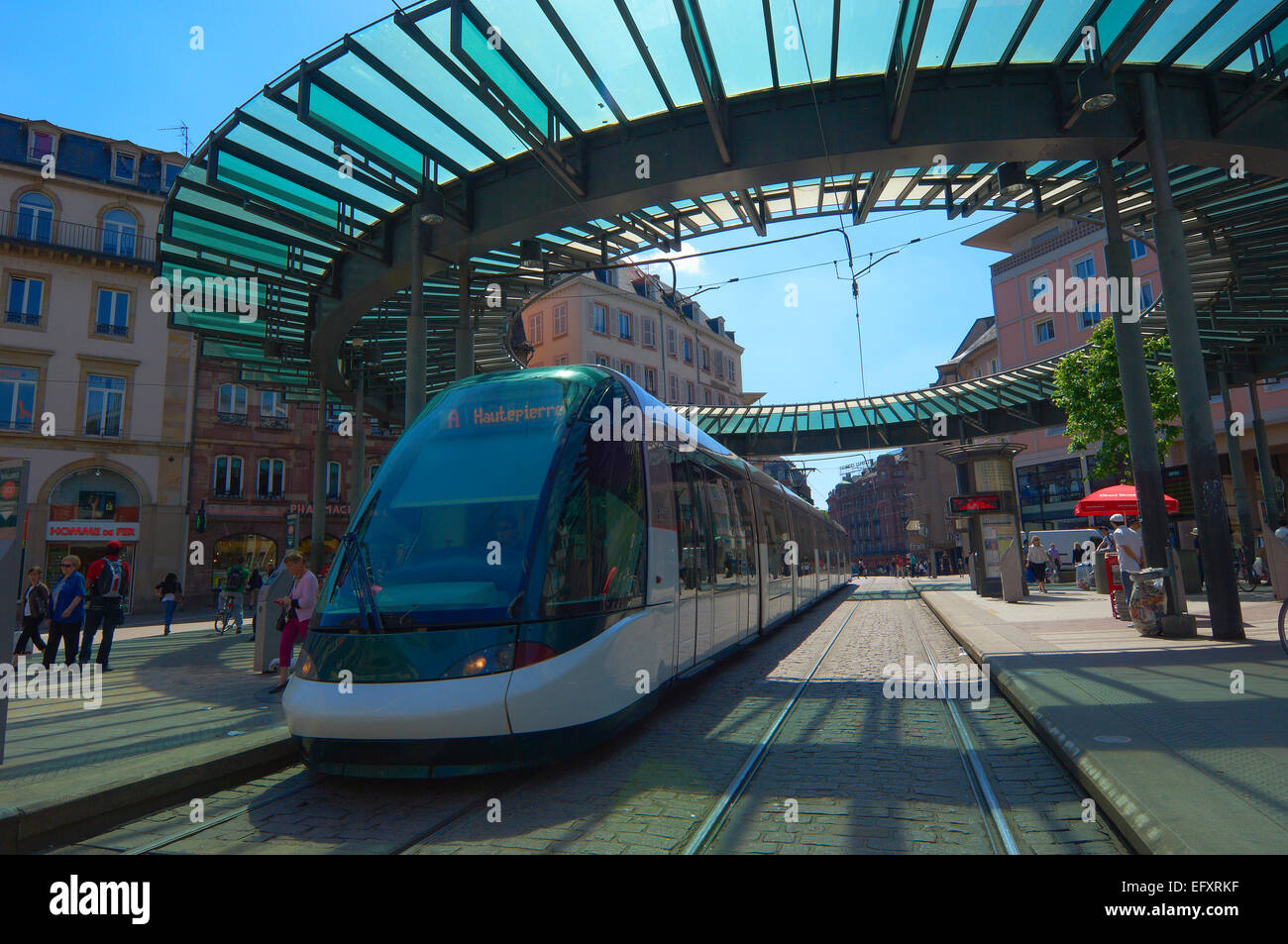 Strasbourg, Place de l«Homme de Fer, Tram station, Iron Man Square, UNESCO world heritage site