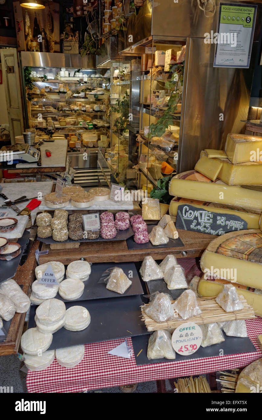 Gourmet Food, Cheese, Boroughs Market, London,  United Kingdom, Stock Photo