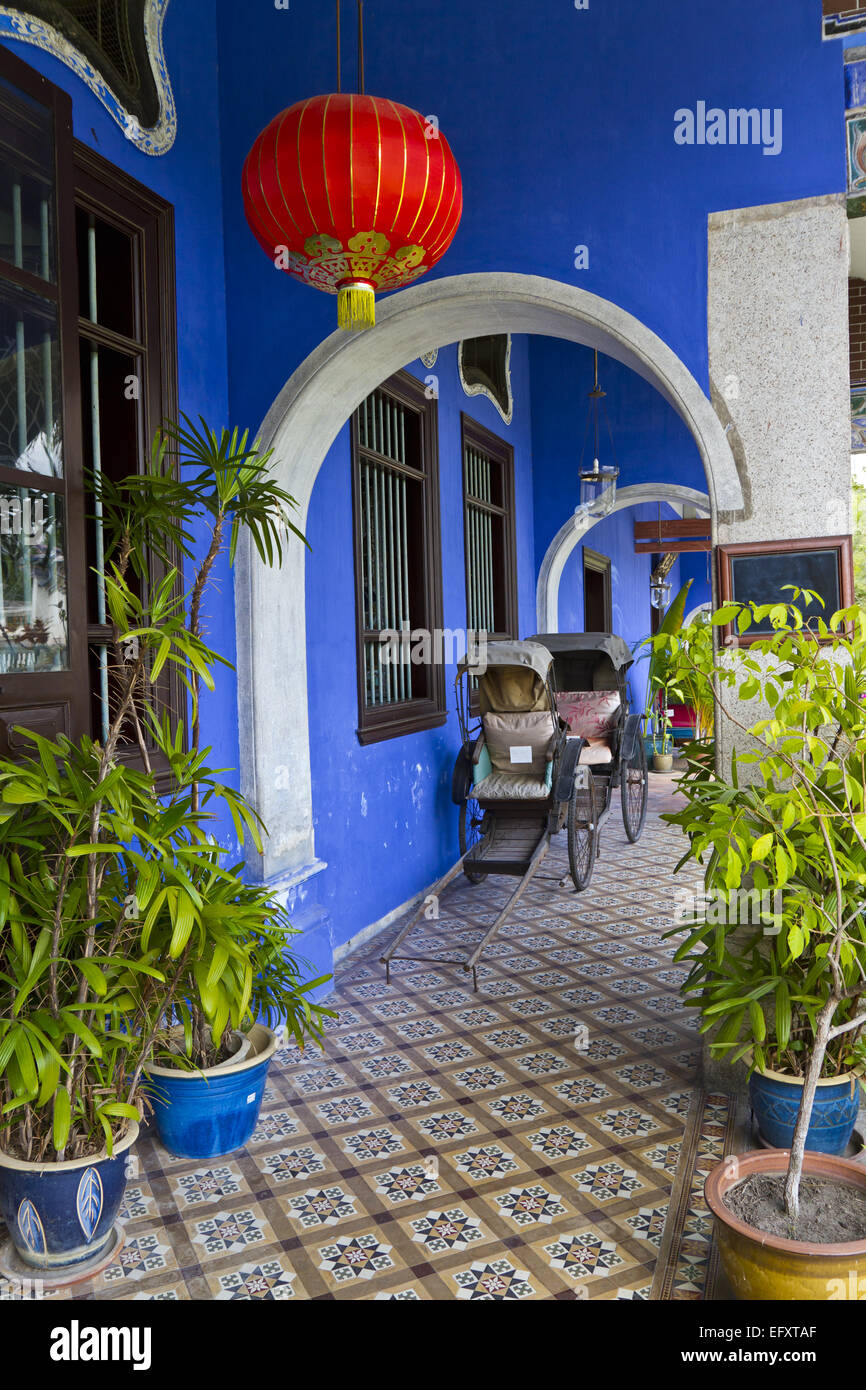Cheong Fatt Tze's Blue Mansion in Georgetown, Penang, Malaysia. Stock Photo