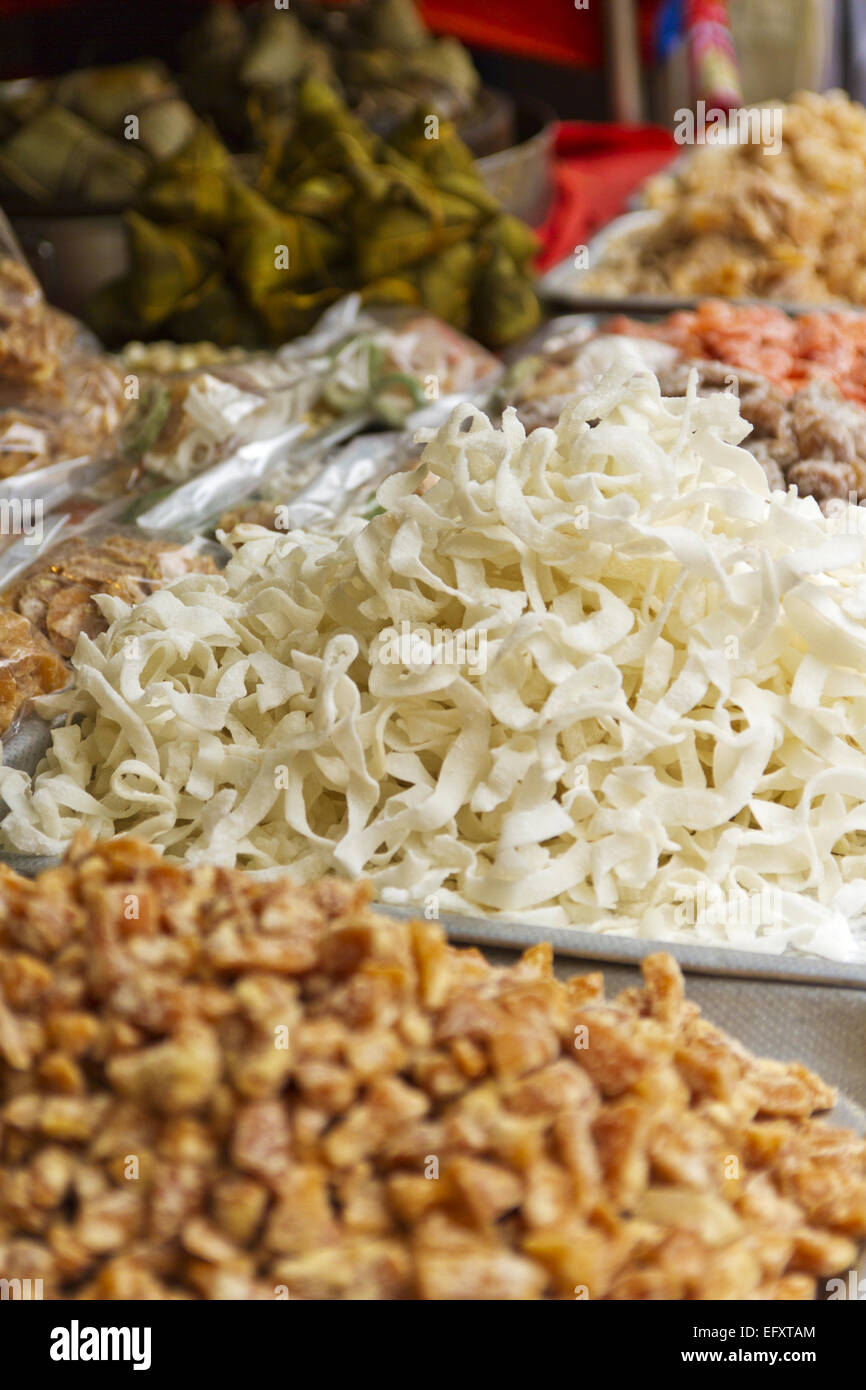Asian street snacks in China Town in Kuala Lumpur, Malaysia Stock Photo