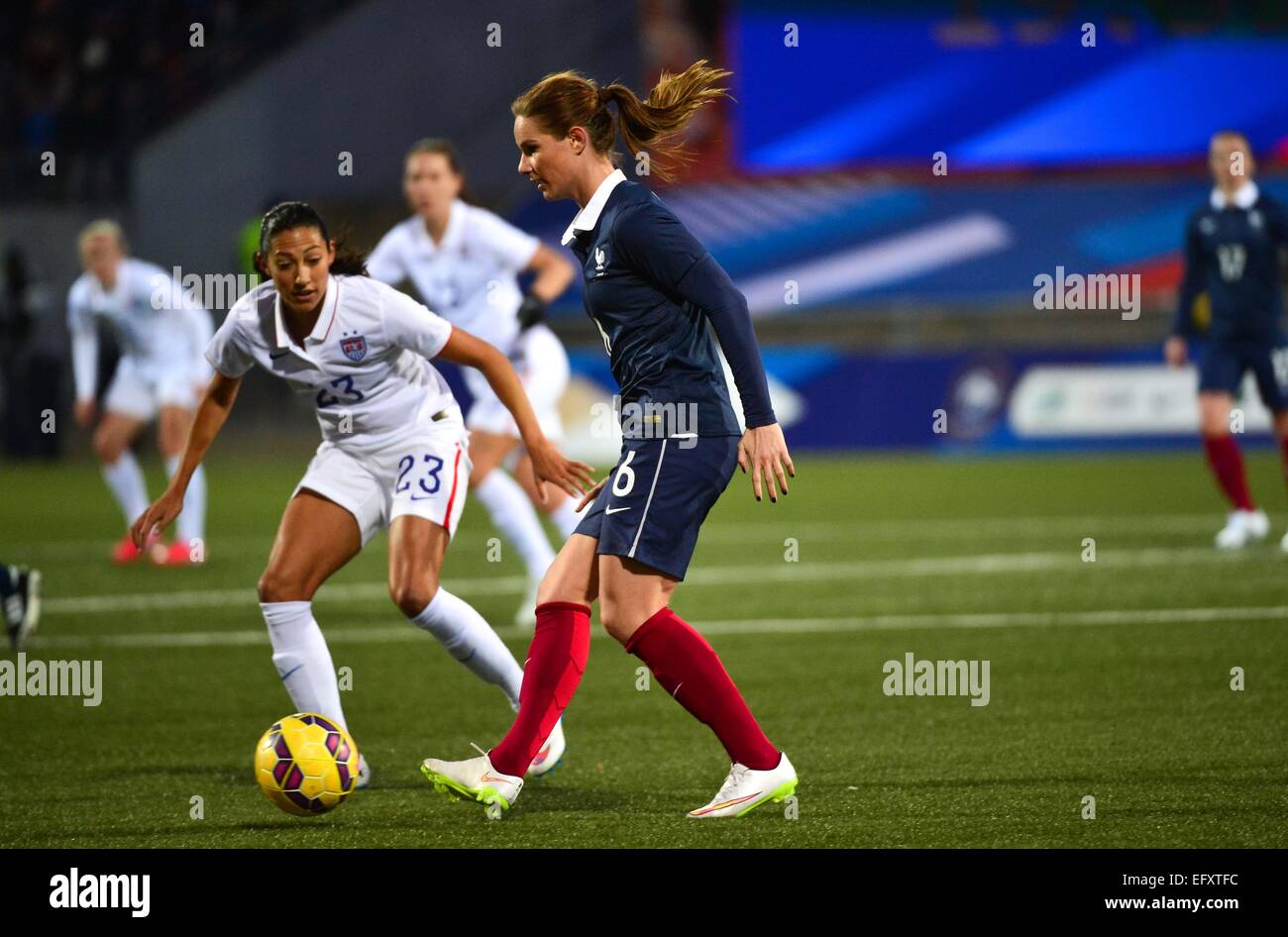 Amandine HENRY - 08.02.2015 - Football feminin - France/Etats Unis - match  amical -Lorient.Photo : Winterpress/Icon Sport Stock Photo - Alamy