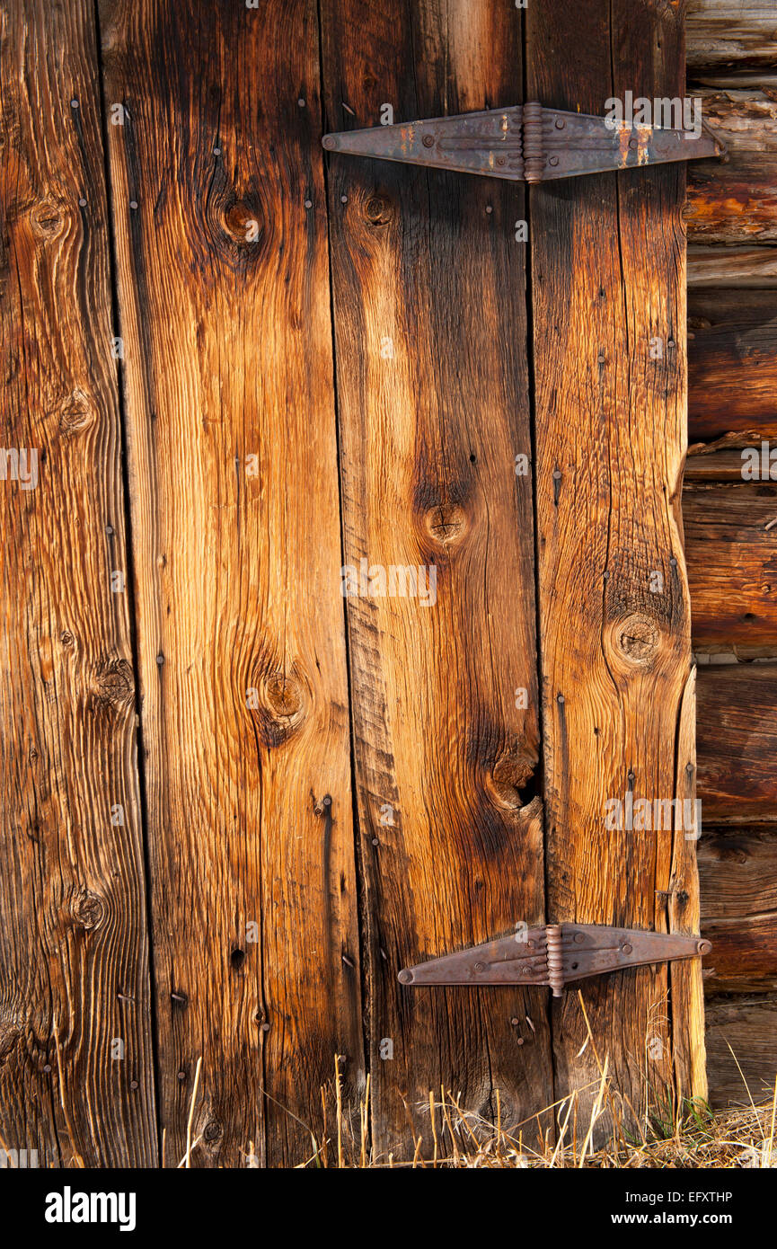 Winter Old Wooden Barn Landscape Stock Photo