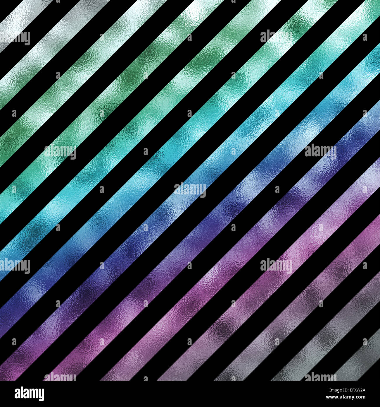 Rainbow Metallic Faux Foil Diagonal Holographic Stripes Background Striped Texture Stock Photo