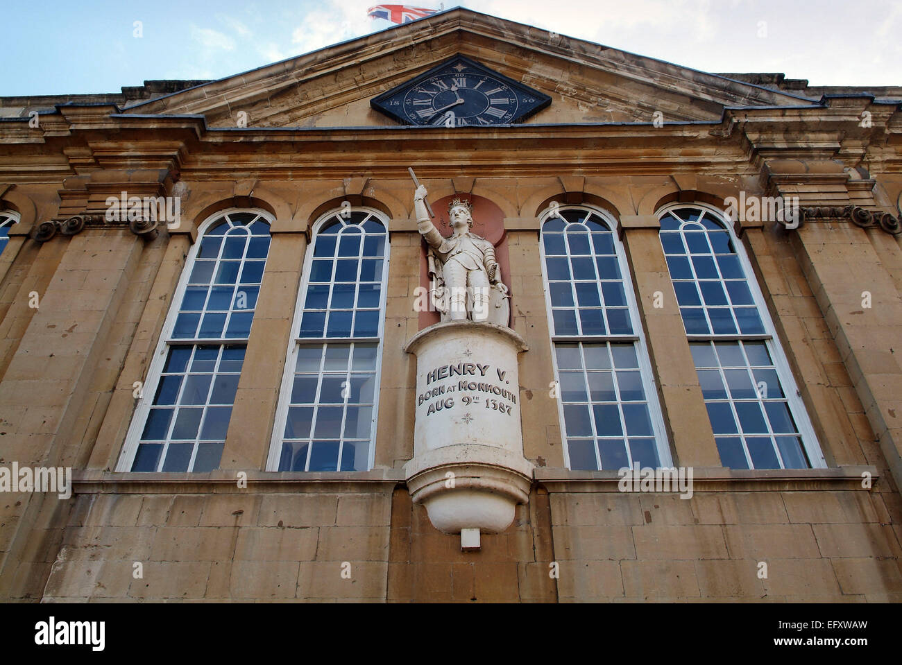 Monmouth the county town of Monmouthshire,Wales,UK showing the Monow