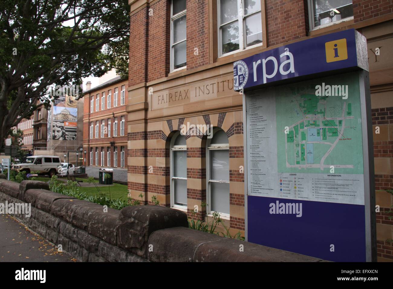 A map of the Royal Prince Alfred Hospital (RPA) at Missenden Road Stock
