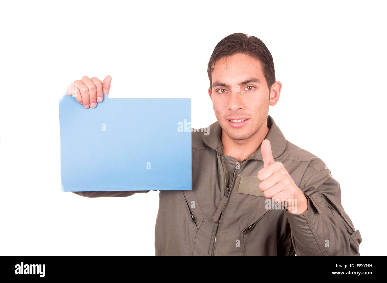 handsome young male pilot wearing green uniform Stock Photo - Alamy