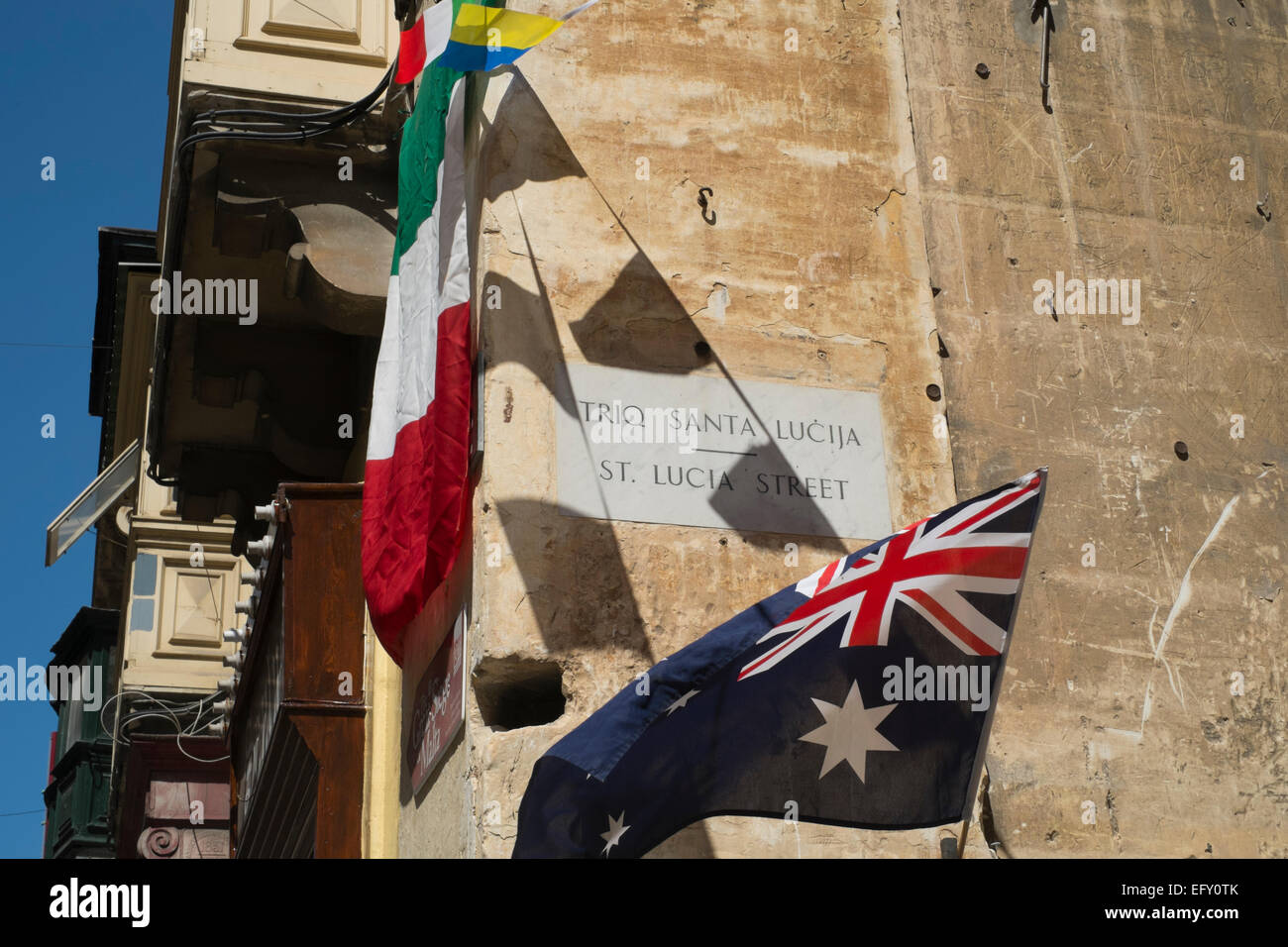 St Lucia Street in Valletta,Malta Stock Photo