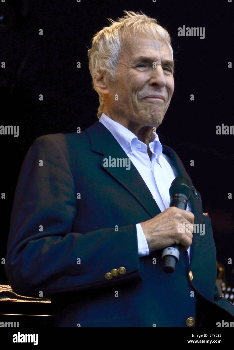 Burt Bacharach headlines the main stage on day two of the Wilderness Festival 2014  Featuring: Burt Bacharach Where: Oxfordshire, United Kingdom When: 09 Aug 2014 Stock Photo