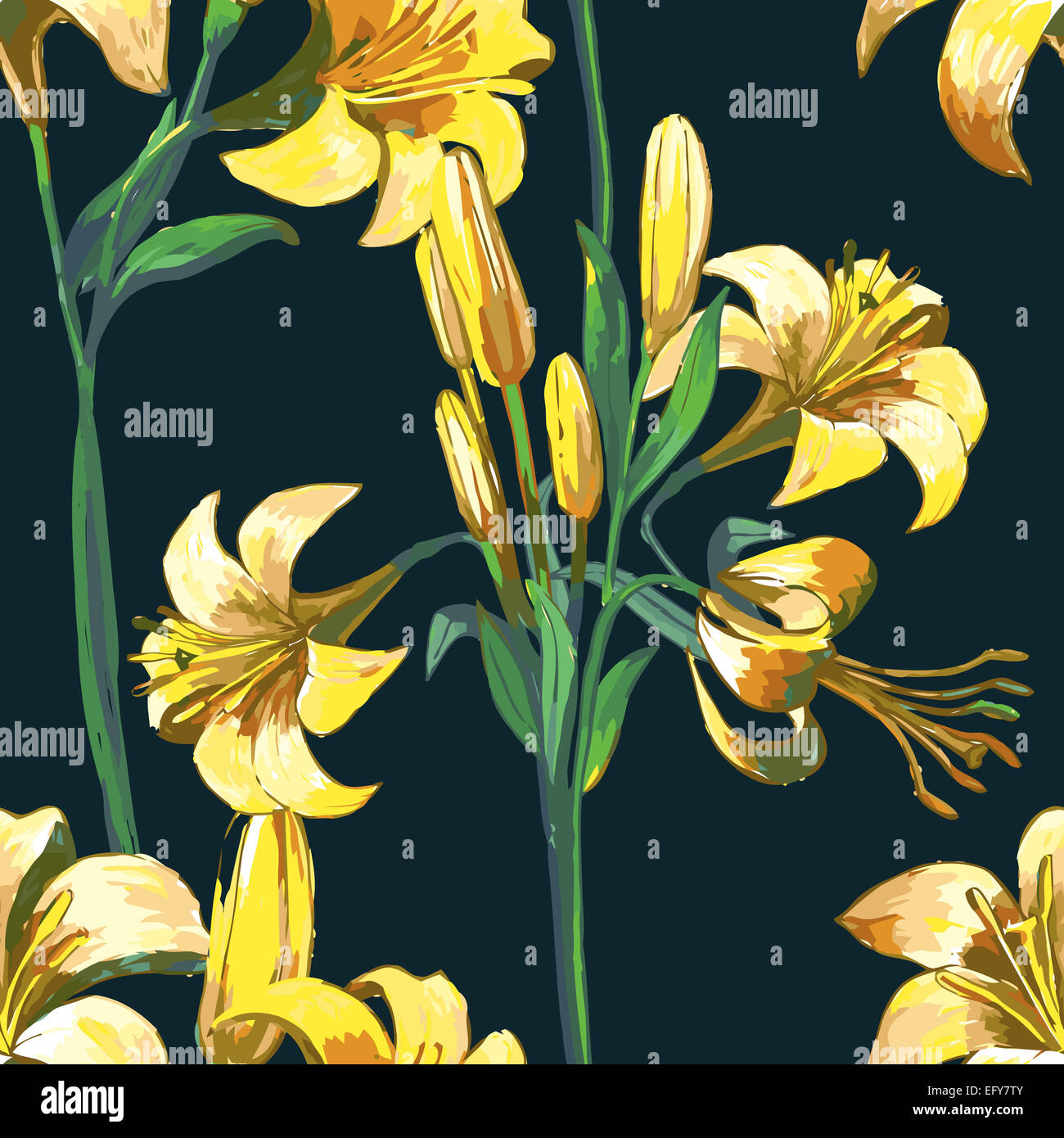Seamless floral pattern with flowers Stock Photo - Alamy