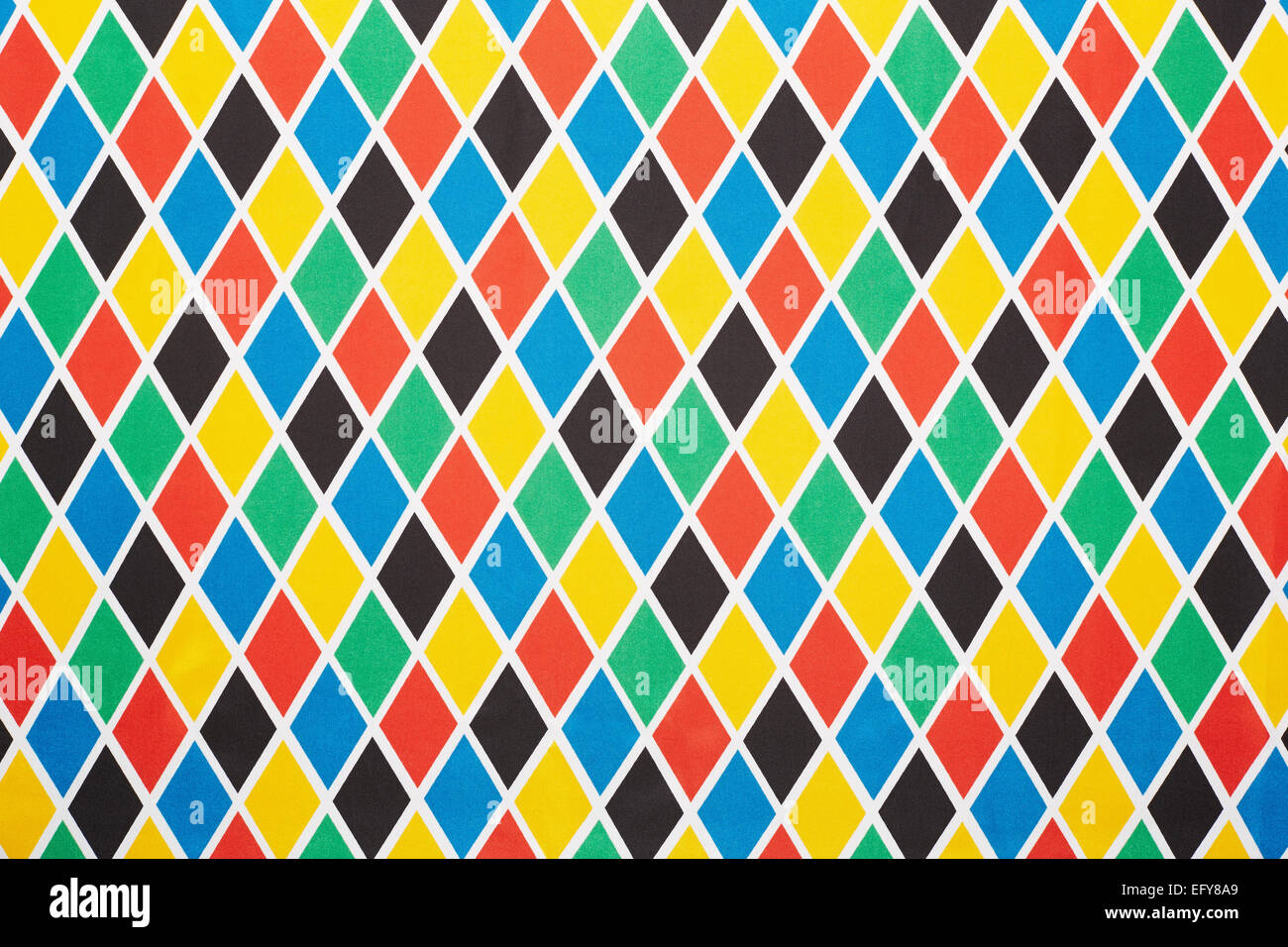 Harlequin colorful diamond pattern, texture background Stock Photo