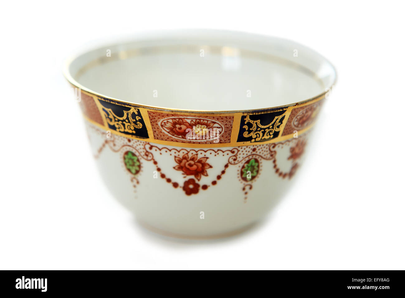 English bone china bowl isolated on a white background Stock Photo