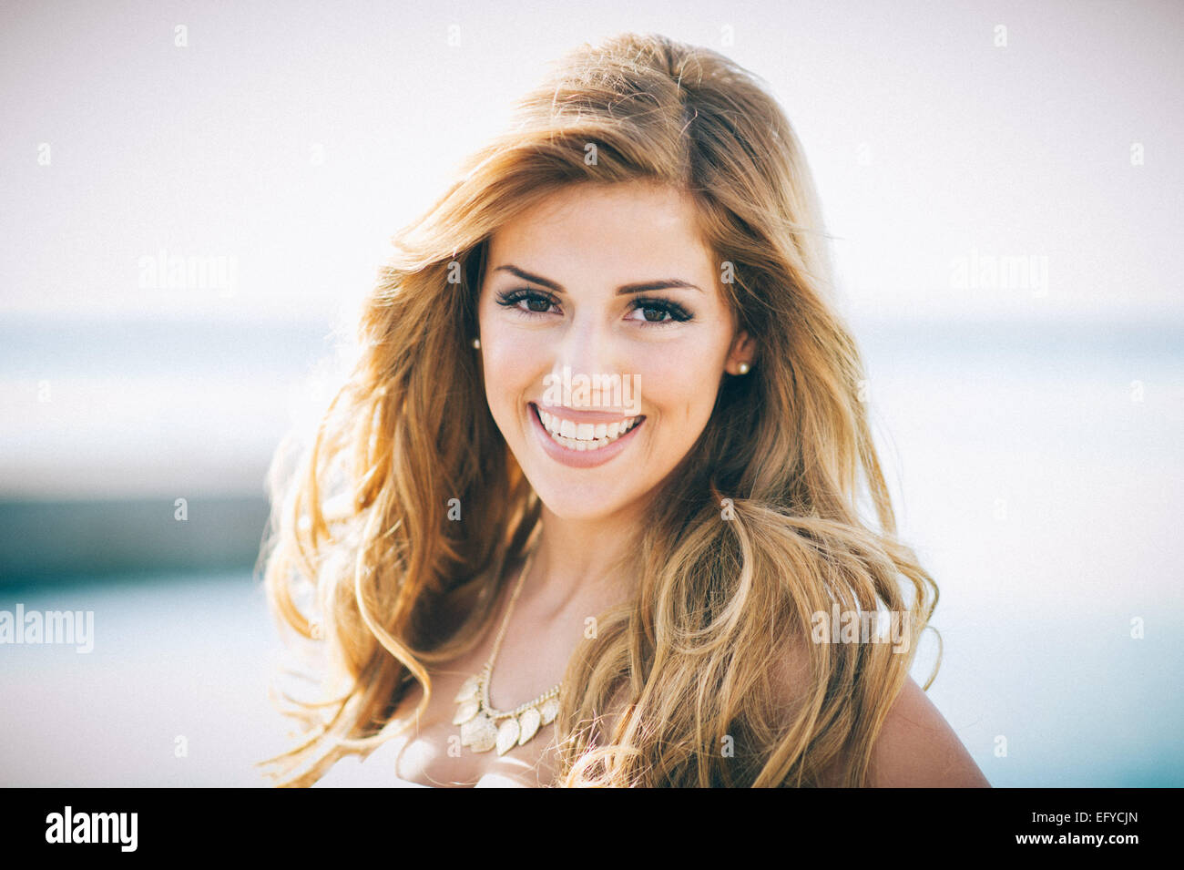 Julia Kraml - 'Miss Bayern 2015' poses at Kempinski Hotel Soma Bay (Egypt), on February 10, 2015 in Soma Bay (Egypt). The 'Miss Germany' election 2015 will take place in the Europa Park Rust on 28.02.2015. Photo: picture alliance/Robert Schlesinger Stock Photo