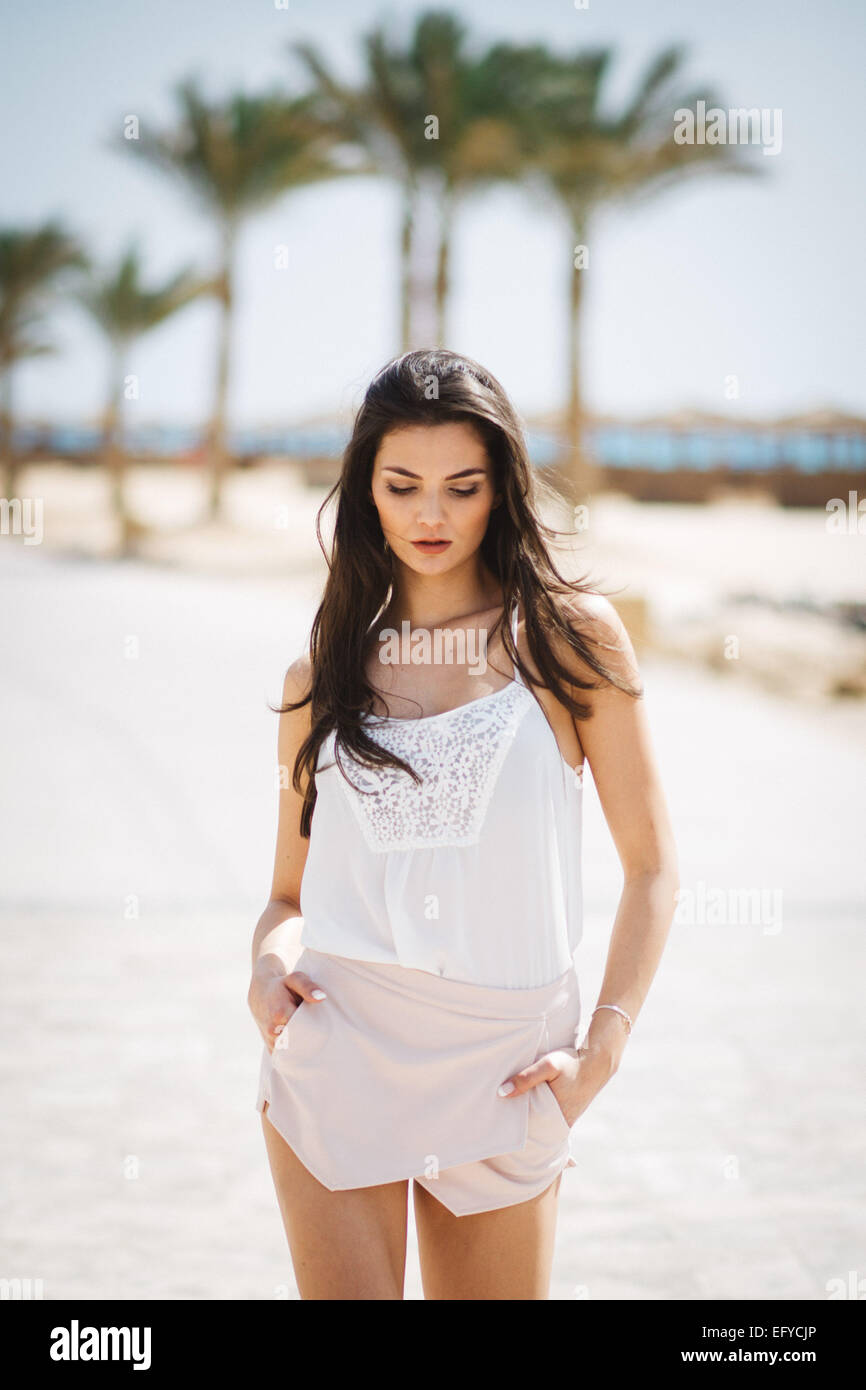 Luana Rodriguez - 'Miss Norddeutschland 2015' poses at Kempinski Hotel Soma Bay (Egypt), on February 10, 2015 in Soma Bay (Egypt). The 'Miss Germany' election 2015 will take place in the Europa Park Rust on 28.02.2015. Photo: picture alliance/Robert Schl Stock Photo