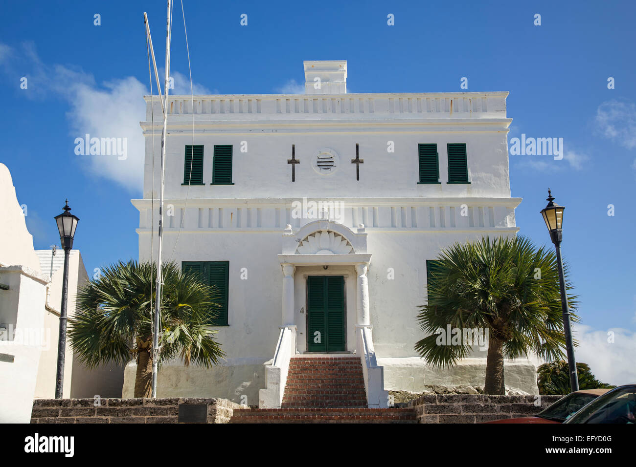 The State House in St. George's, home of Bermuda's parliament from 1620-1815. Stock Photo