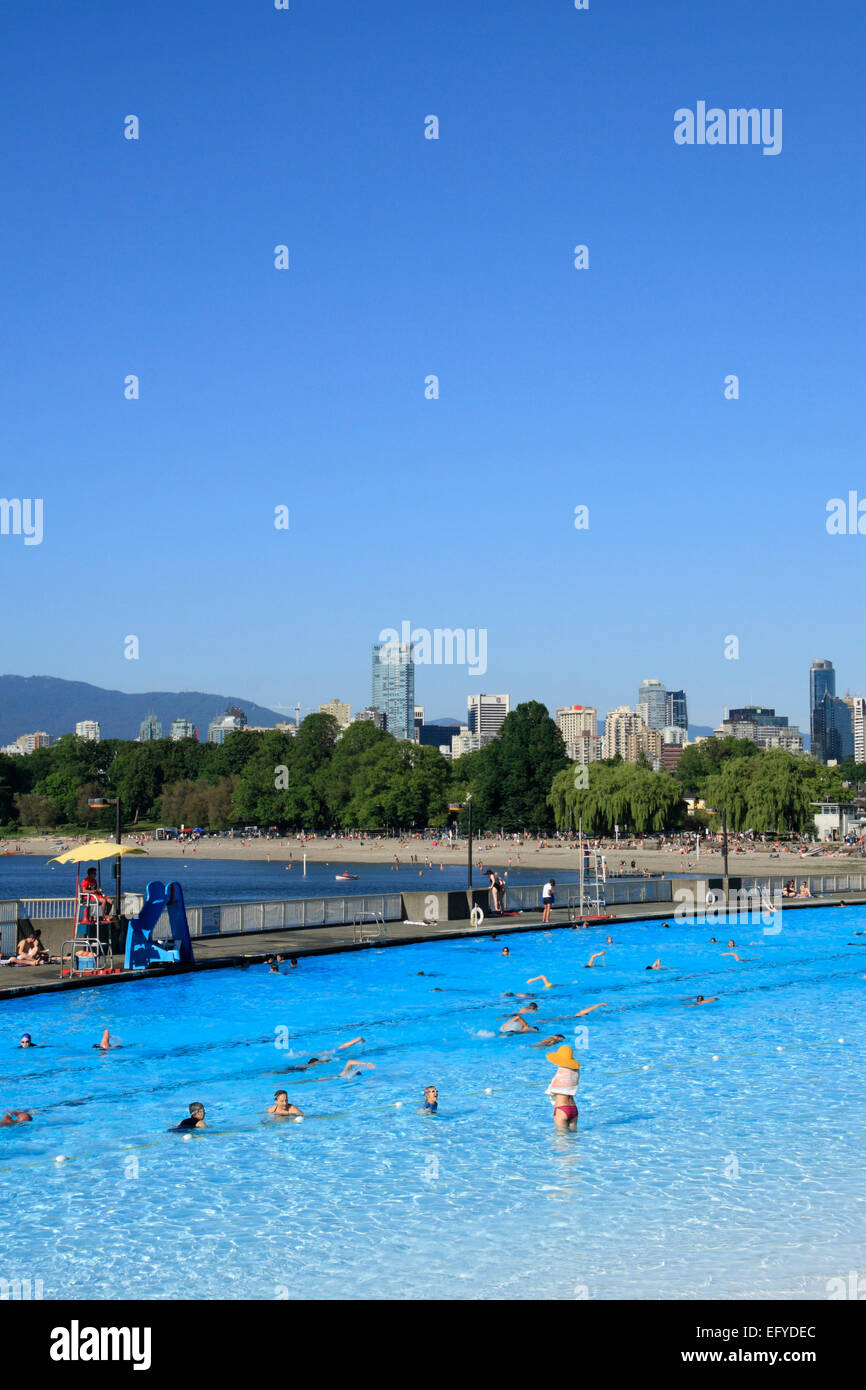 Kitsilano Pool, Vancouver,  British Columbia, Canada Stock Photo