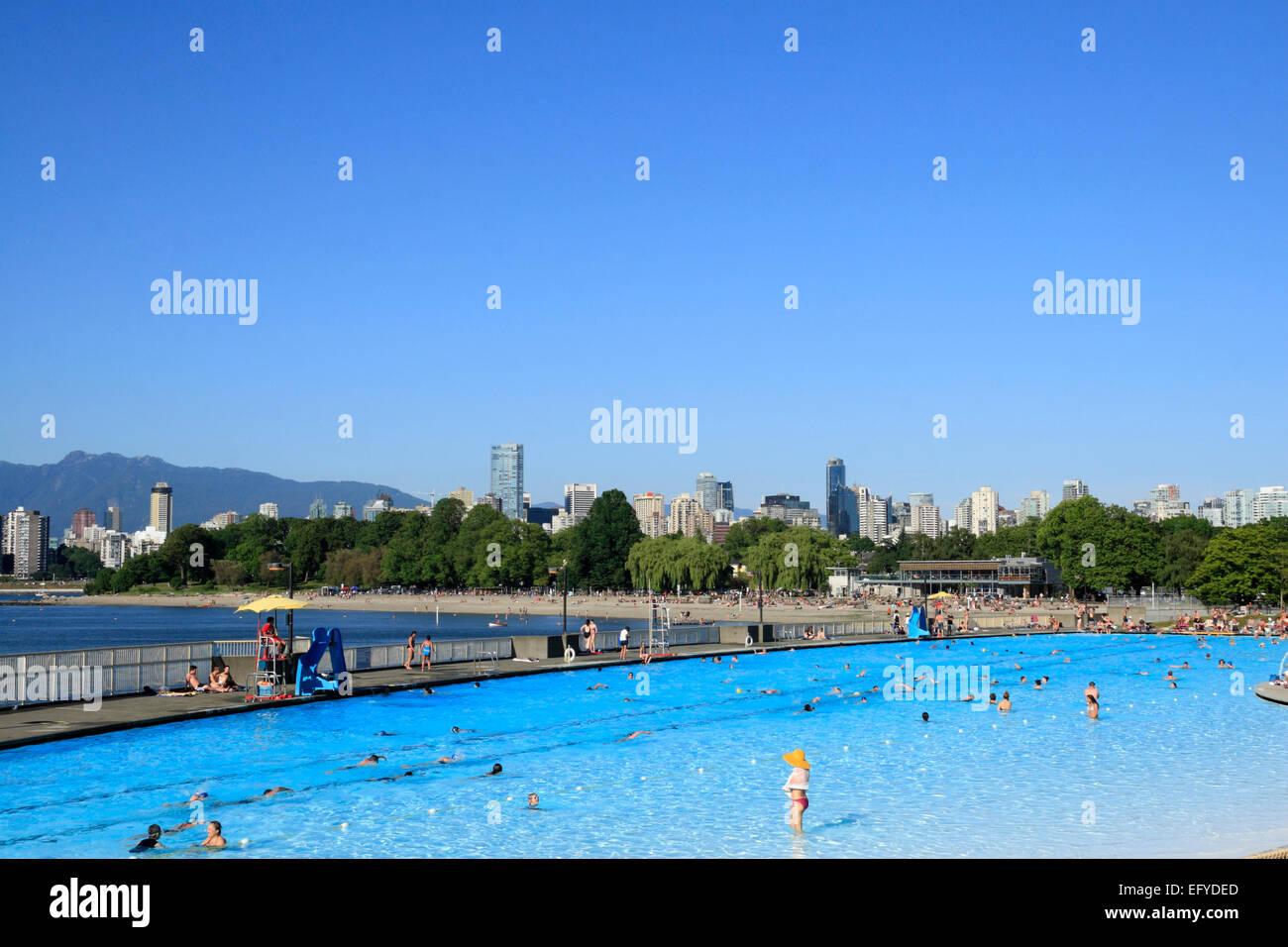 Kitsilano Pool, Vancouver,  British Columbia, Canada Stock Photo