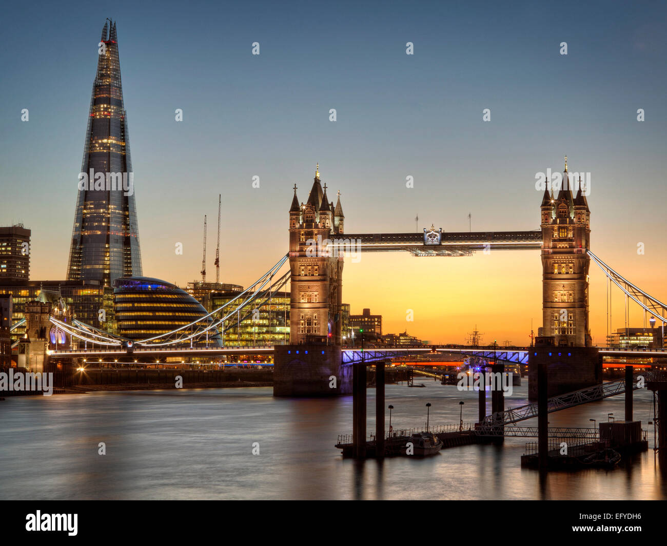 Tower Bridge and The Shard in London Stock Photo - Alamy