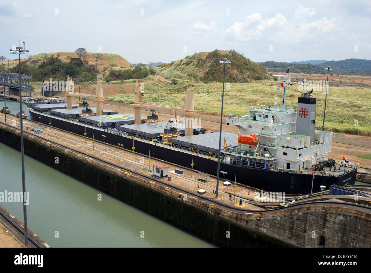 Gatun Lock in the Panama Canal December 1999 before United States ...