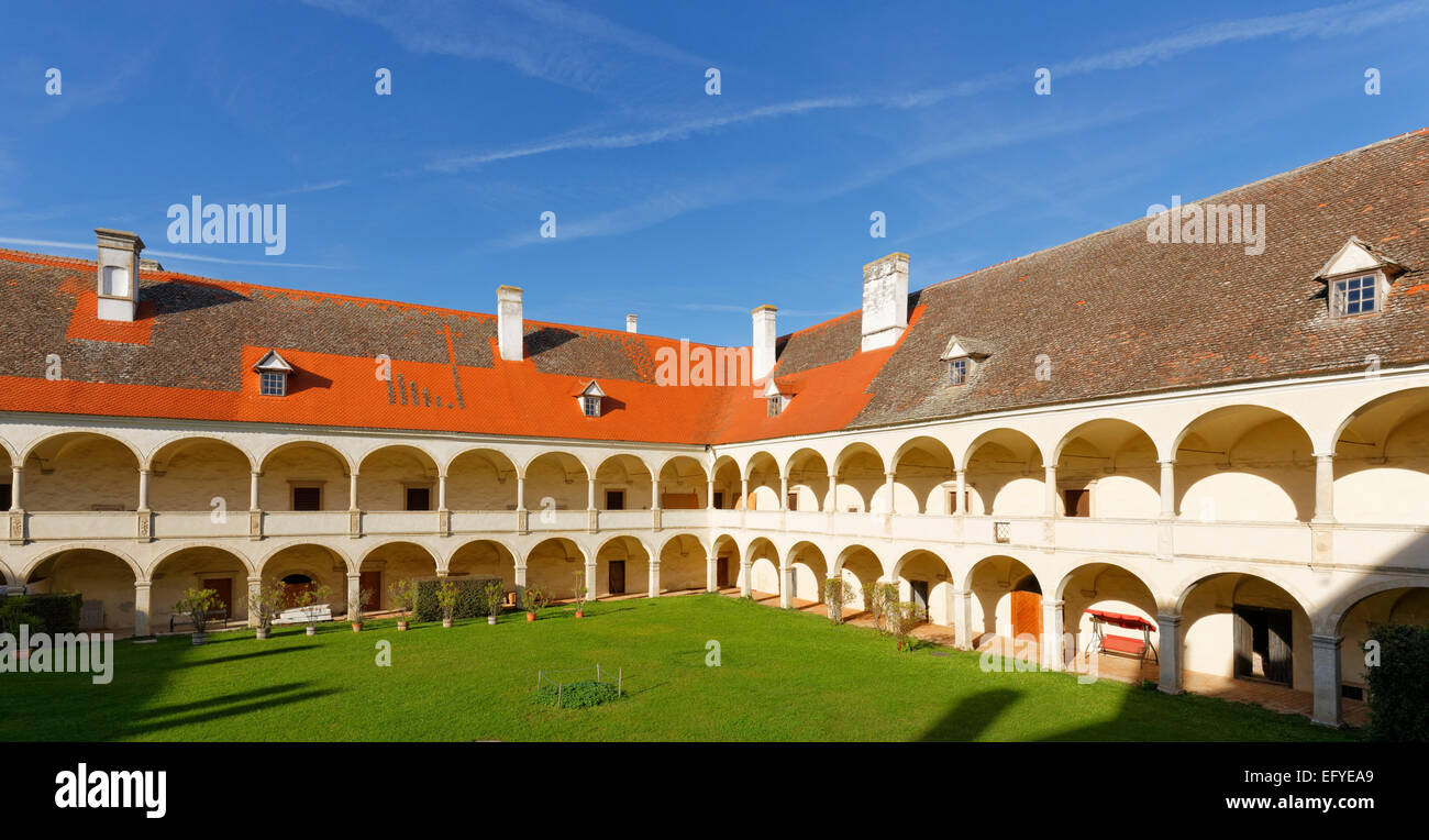 Hofarkaden, Schloss Deutschkreutz, Mittelburgenland, Burgenland, Österreich Stock Photo