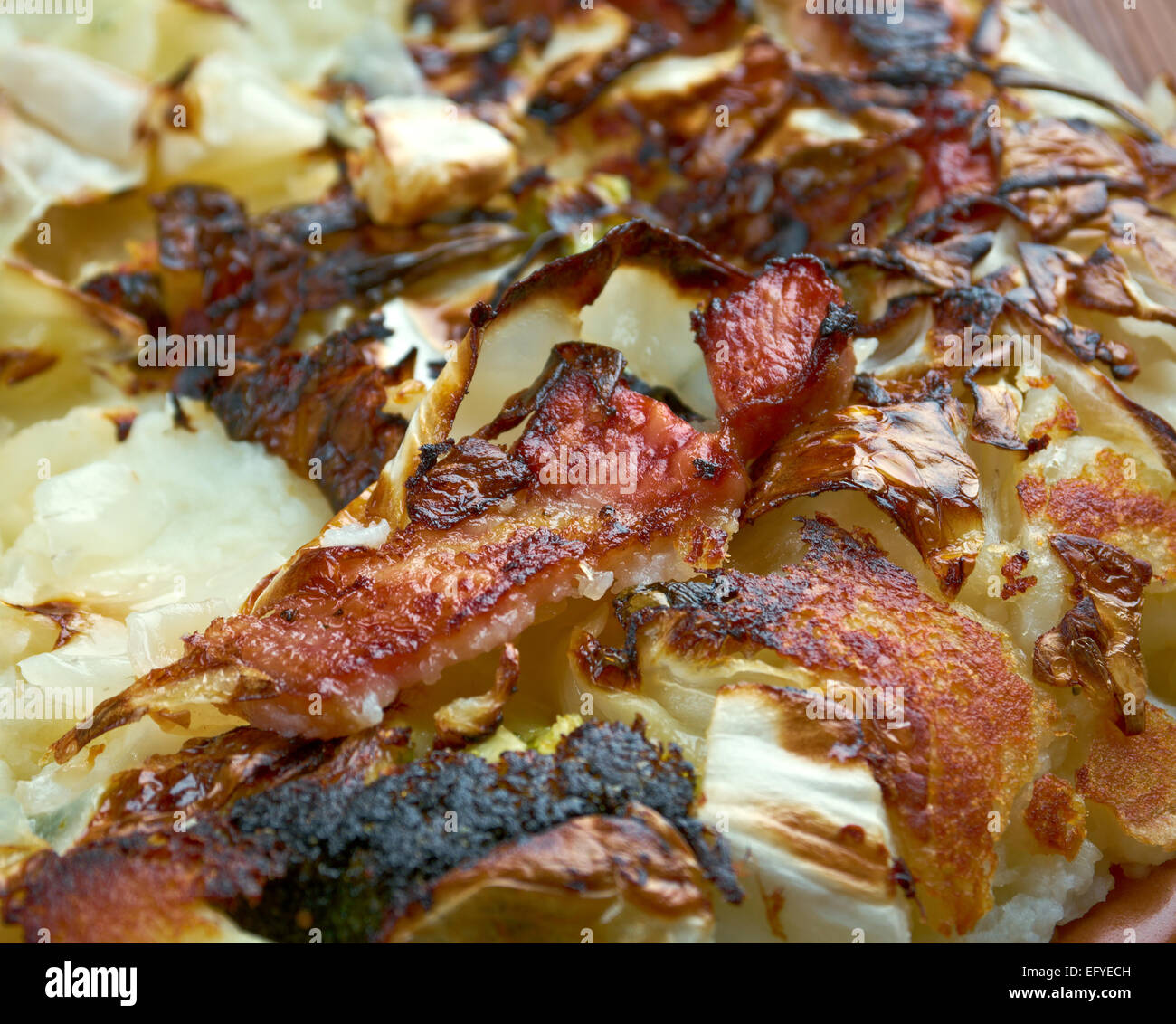 Bubble and Squeaktraditional English dish made fried leftover