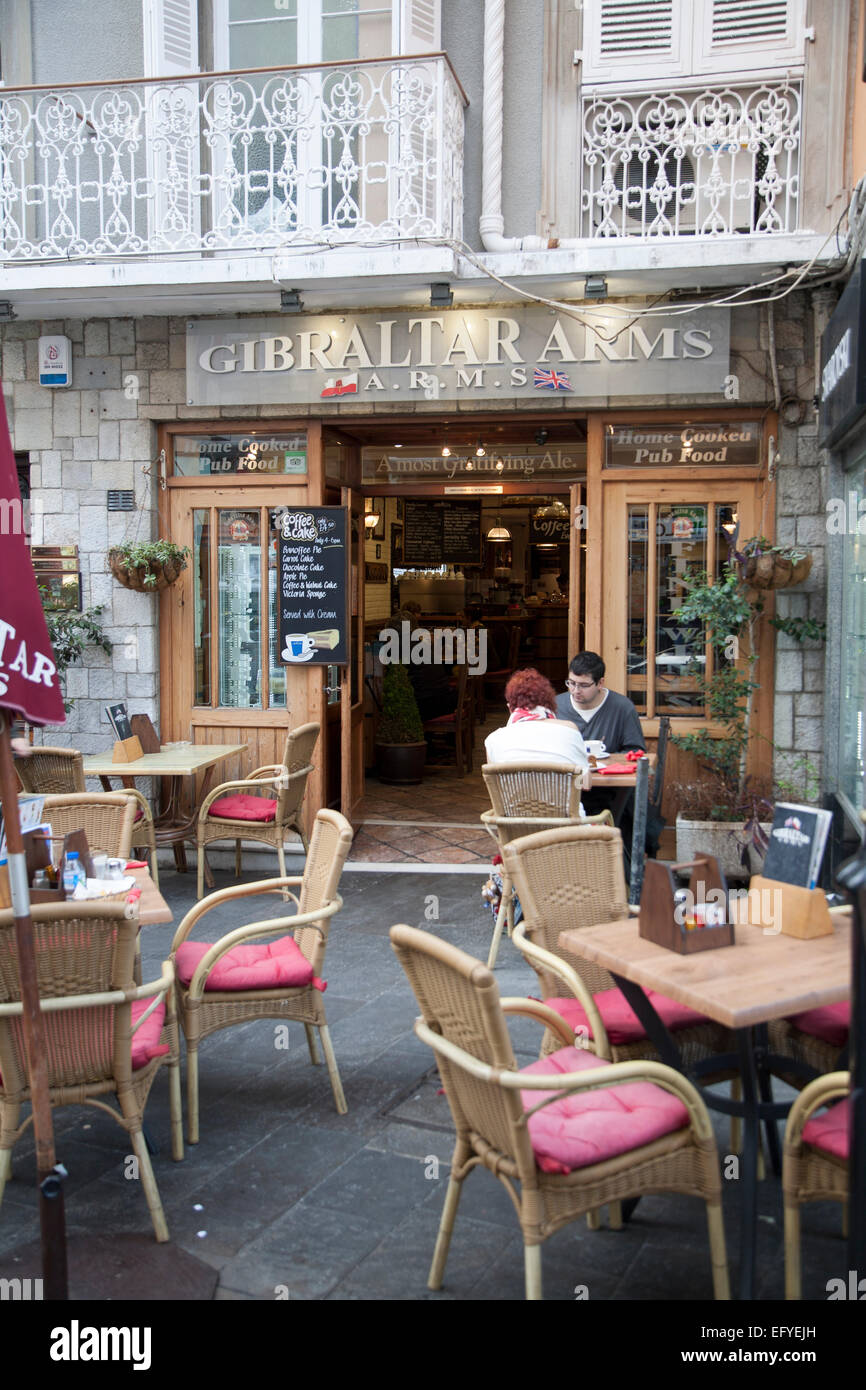 Gibraltar Arms pub, Gibraltar, British overseas territory in southern Europe Stock Photo