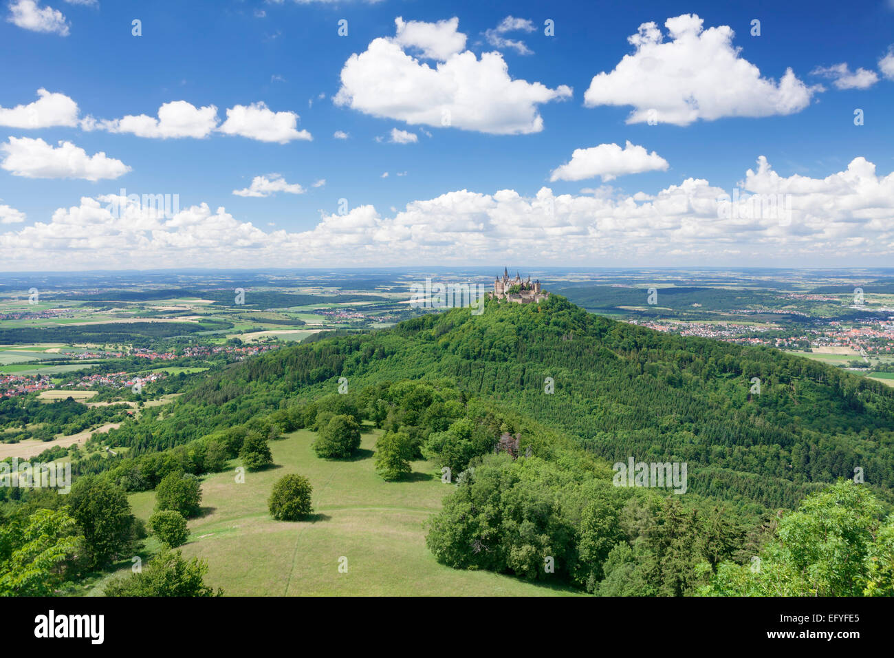 Burg Hohenzollern, Zollernalb, Schwäbische Alb, Baden Württemberg, Deutschland Stock Photo