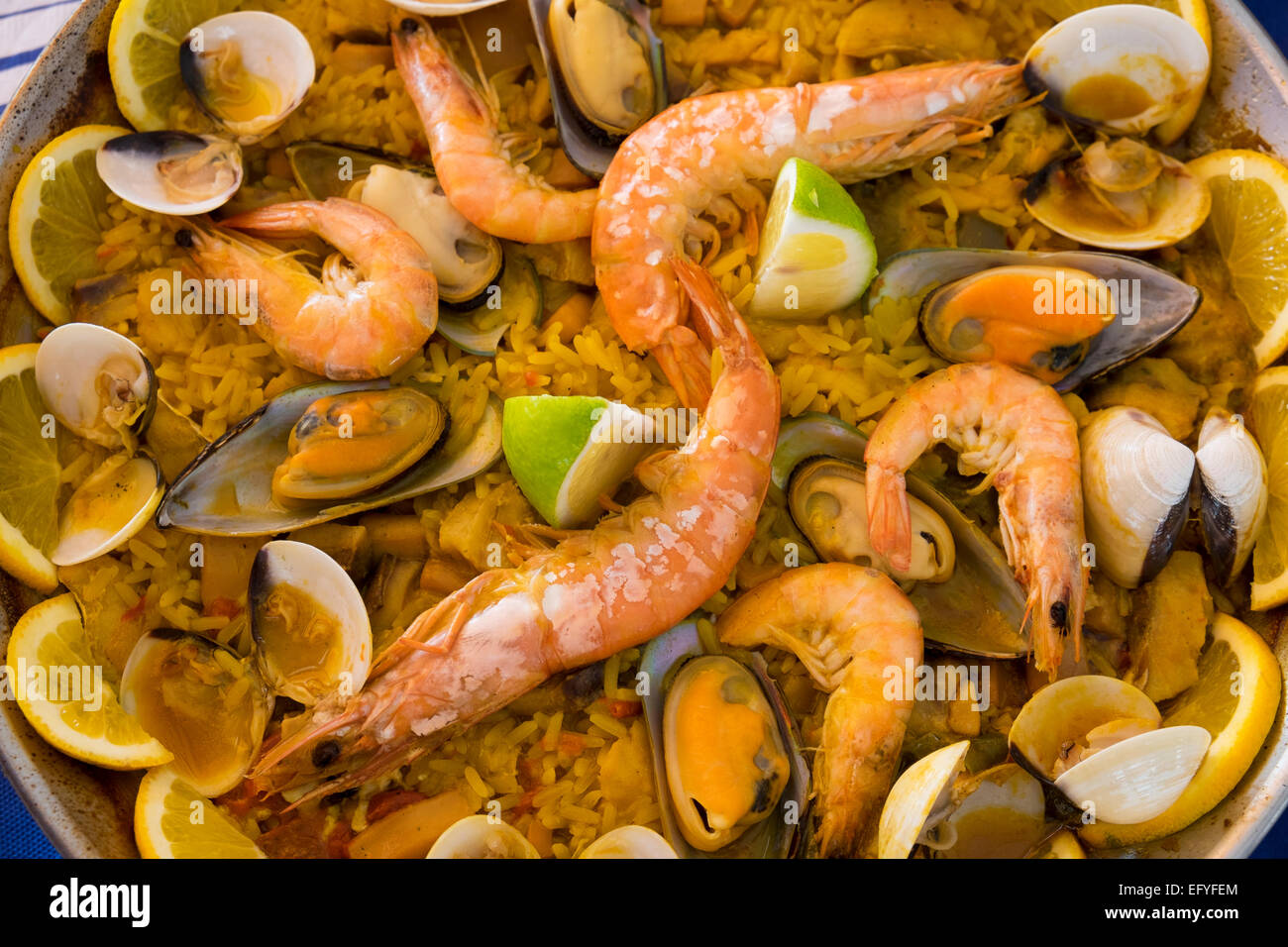 Seafood paeRMRMa, RMa Gomera, Canary IsRMands, Spain Stock Photo