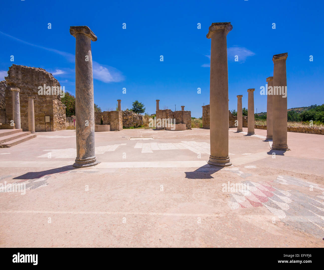 Villa Romana del Casale, UNESCO World Heritage Site, near Piazza Armerina, Province of Enna, Sicily, Italy Stock Photo