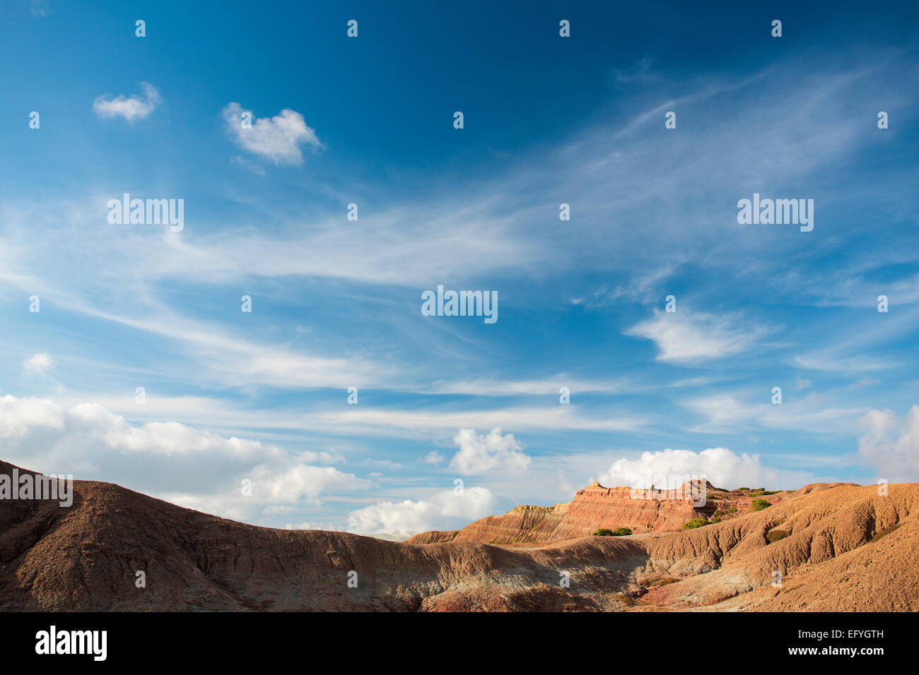 Desert landscape with a beautiful blue sky Stock Photo - Alamy