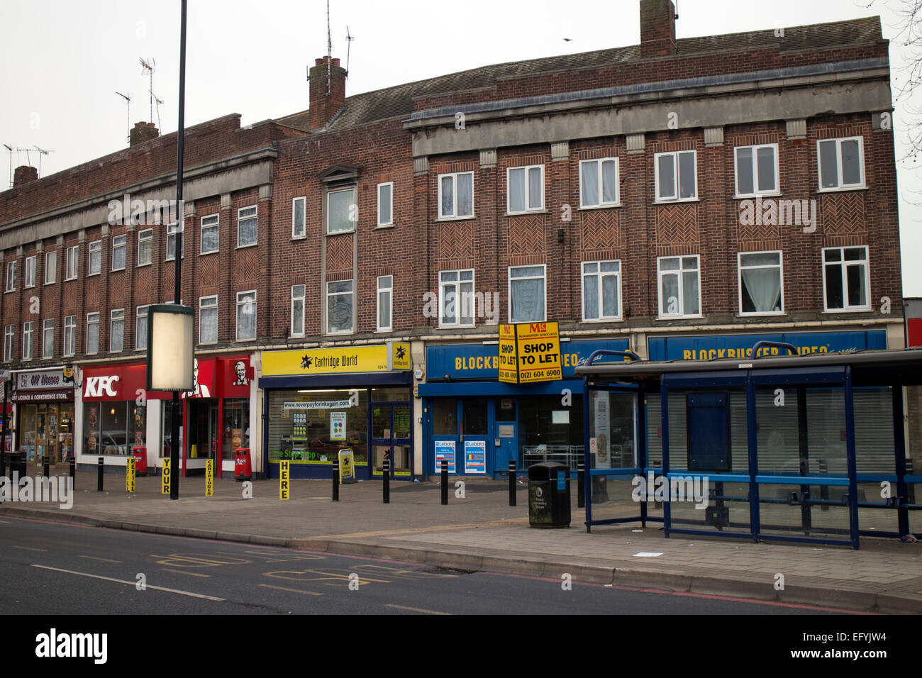 Shops in Walsgrave Road, Stoke, Coventry, West Midlands, England, UK