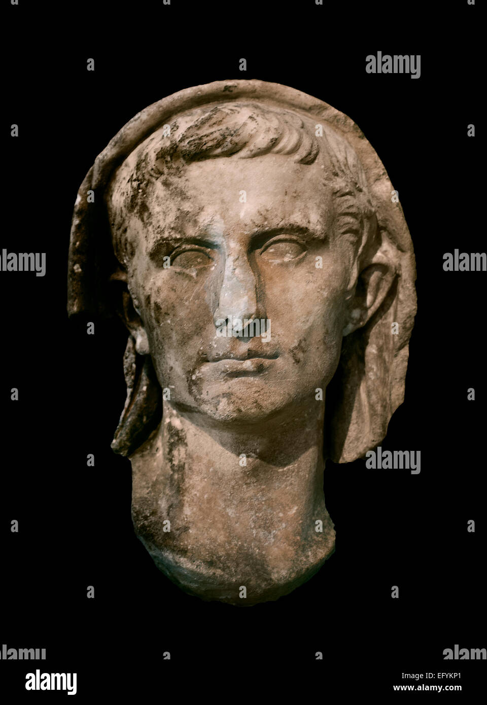 Augustus, 1st C. AD ( Imperator Caesar Divi Filius Augustus )  Emperor Roman Germanic Museum Cologne Germany Stock Photo