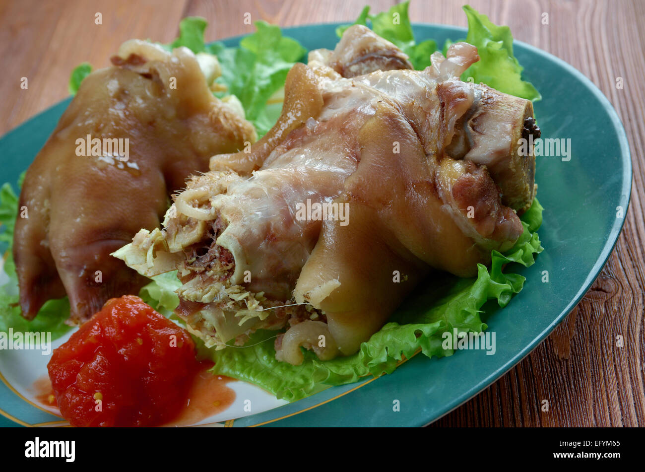 Crubeens Irish food made of boiled pigs' feet Stock Photo Alamy
