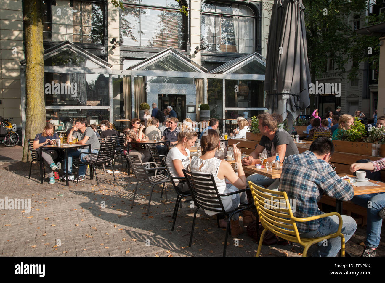 Caffe Esprit, Spui Square, Amsterdam, Holland Stock Photo - Alamy