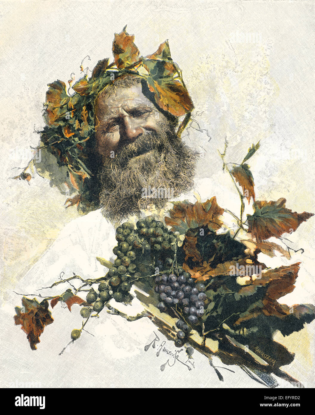 Bacchus, c. 1895, by Armenise, Stock Photo